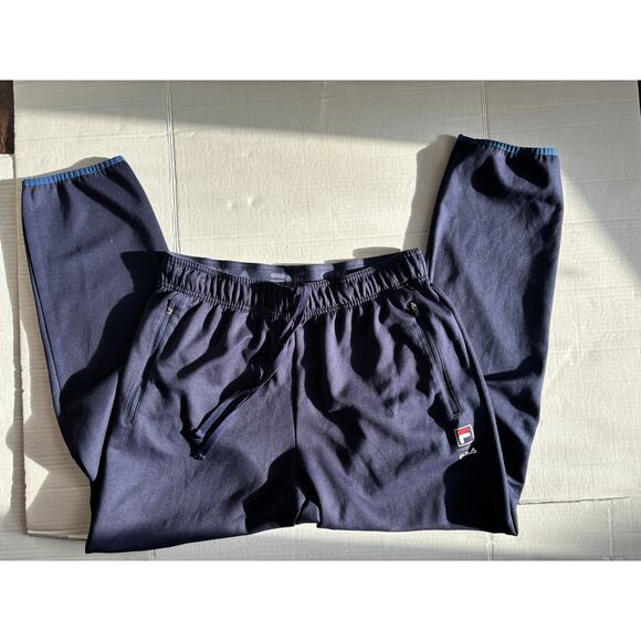 FILA Track Pants Jogger Style Logo Drawstring Navy Blue Men's M 38 inches Long - Picture 9 of 16